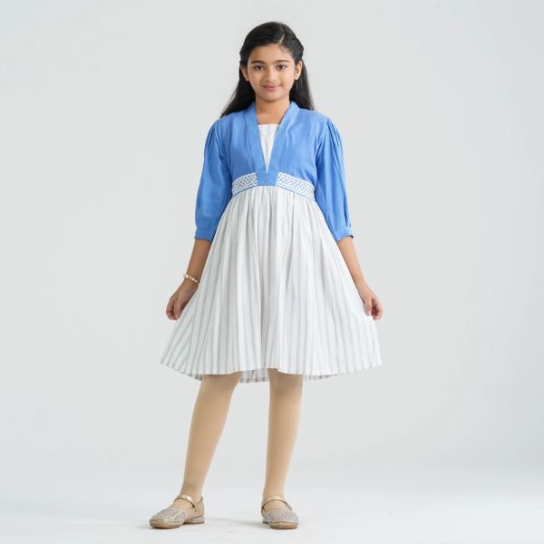 Girl’s Cotton Flared Midi Frock